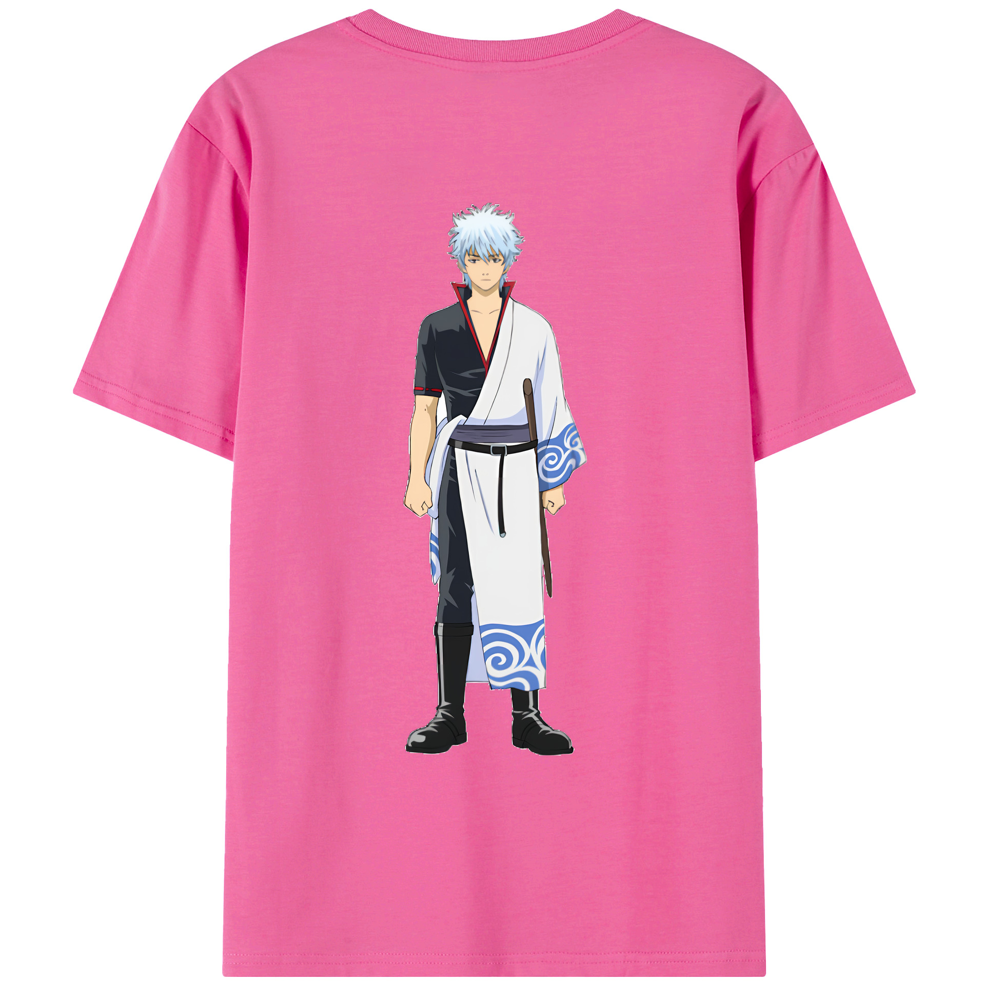 （画像用） ぎんたま 坂田銀時（さかたぎんとき） 神楽 志村新八（しむら しんぱち） GINTAMA Sakata Gintoki Kagura Shimura Shinpachi レディース半袖Tシャツ(バックプリント)